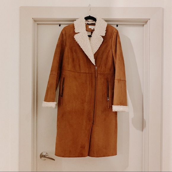 Boden Faux Shearling Coat size 6 - Picture 4 of 6